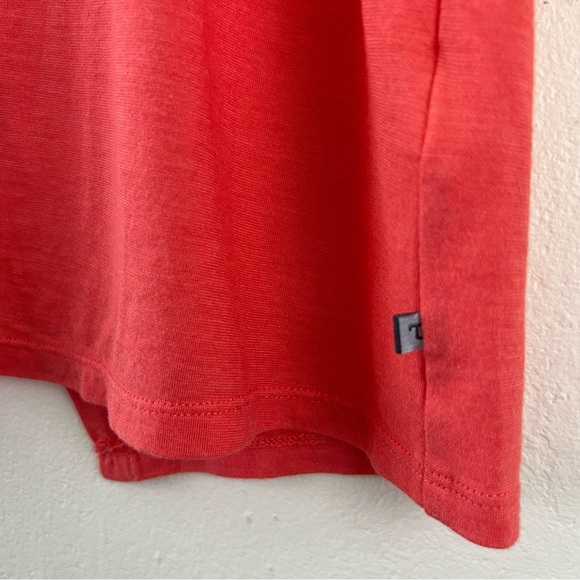 Toad&Co Organic Cotton Tissue Crossback Neon Coral Short Sleeve Tee - Picture 4 of 10